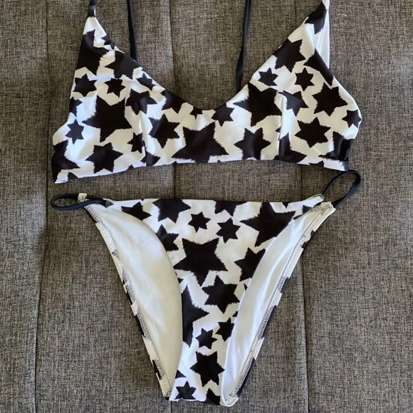 Topshop Star Print Bikini Swimsuit - Picture 2 of 8